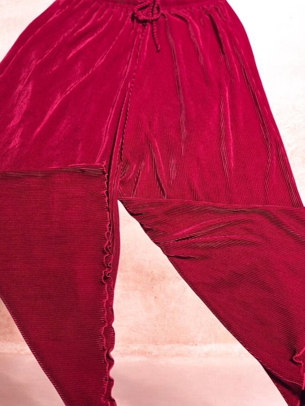 Crushed Ribbed Crop Pants - Berry Size XL by Zig Zag Stripe. NWOT.